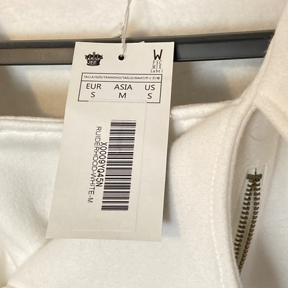 Hoodie, MENS sz Medium in cream NWT - Picture 6 of 7